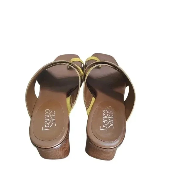 FRANCO SARTO Safia Womens Faux Leather Slip On Heels - Picture 3 of 5